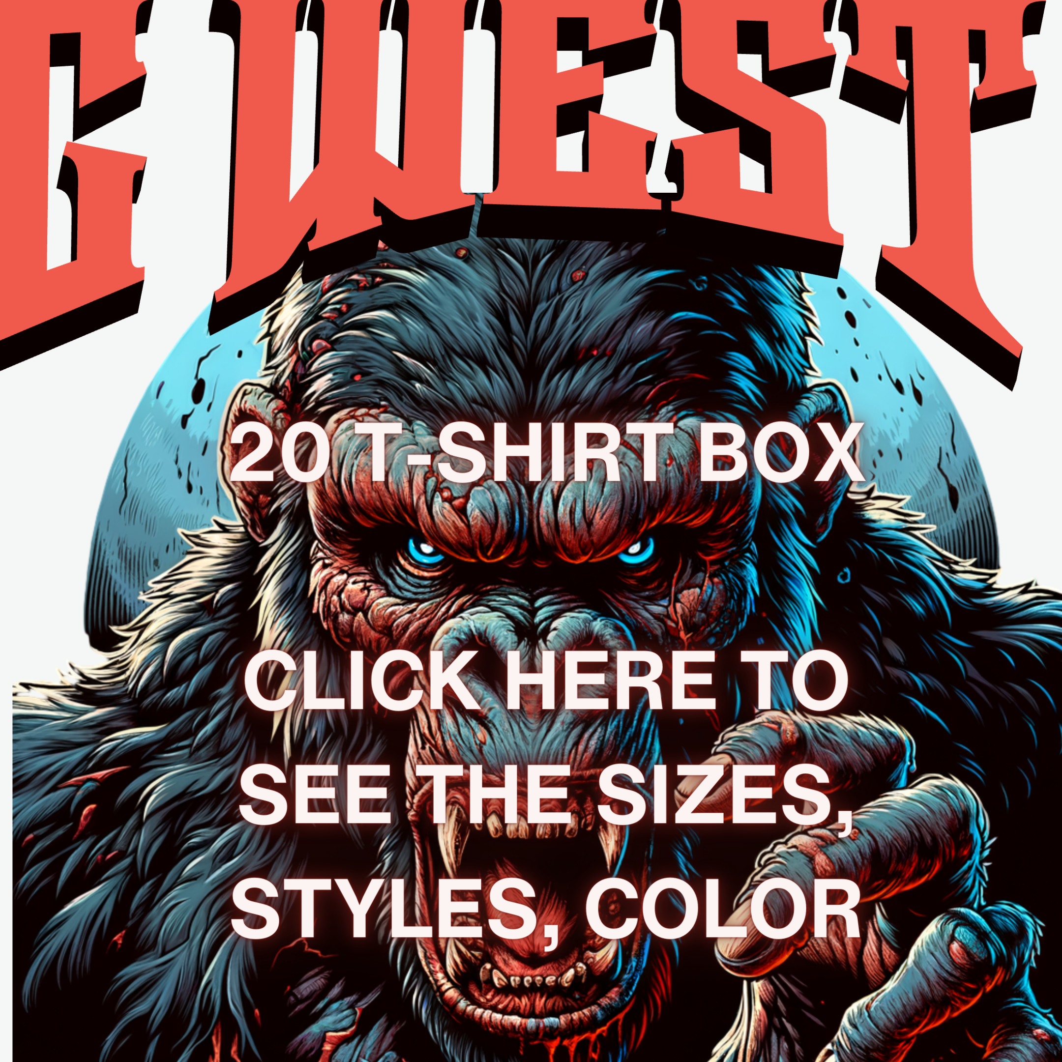 π G WEST Wholesale T-Shirt Box β 20 Oversized Tees (Mβ5XL) GWESTTEES-1014