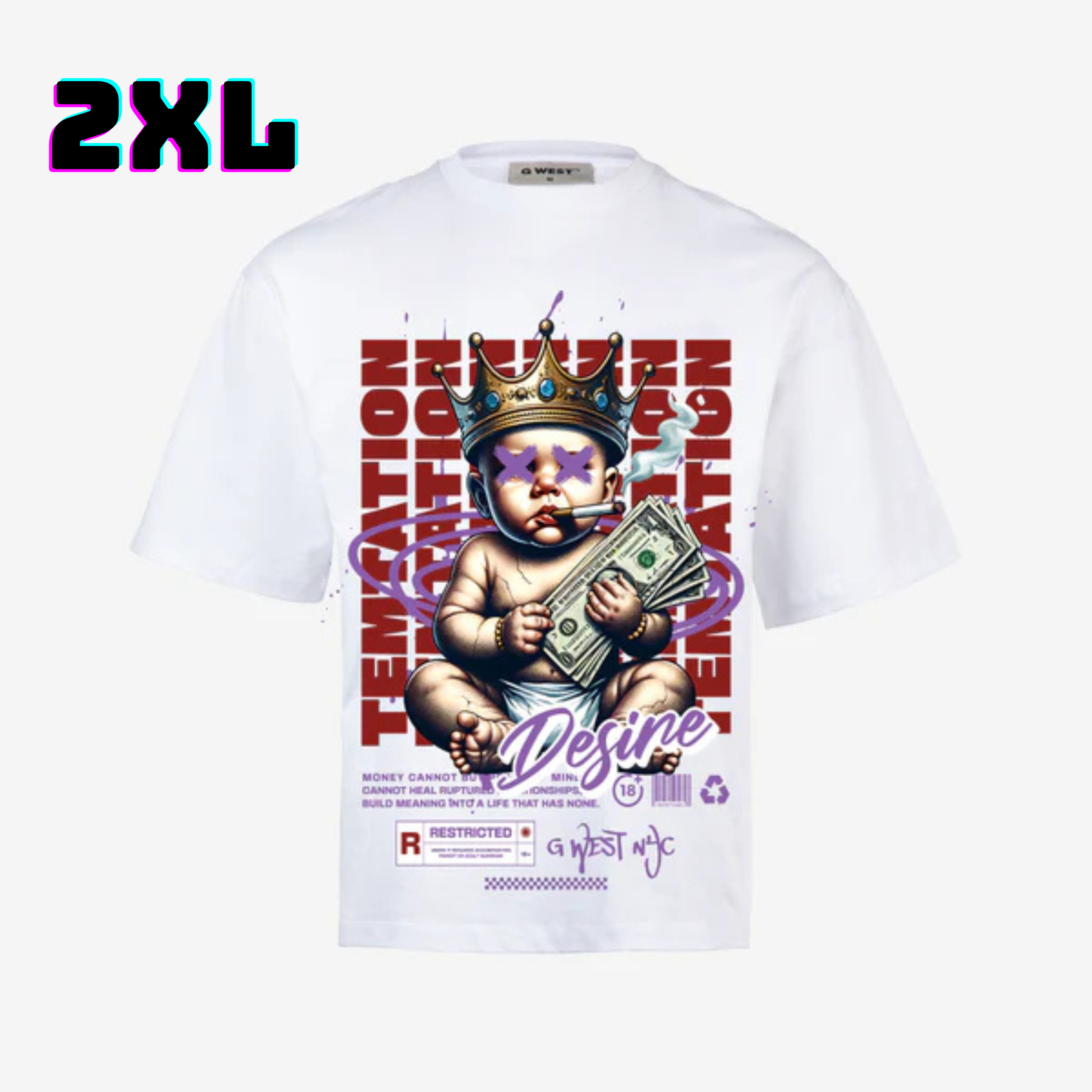 ๐ G WEST Wholesale T-Shirt Box โ 20 Oversized Tees (Mโ5XL) GWESTTEES-1019