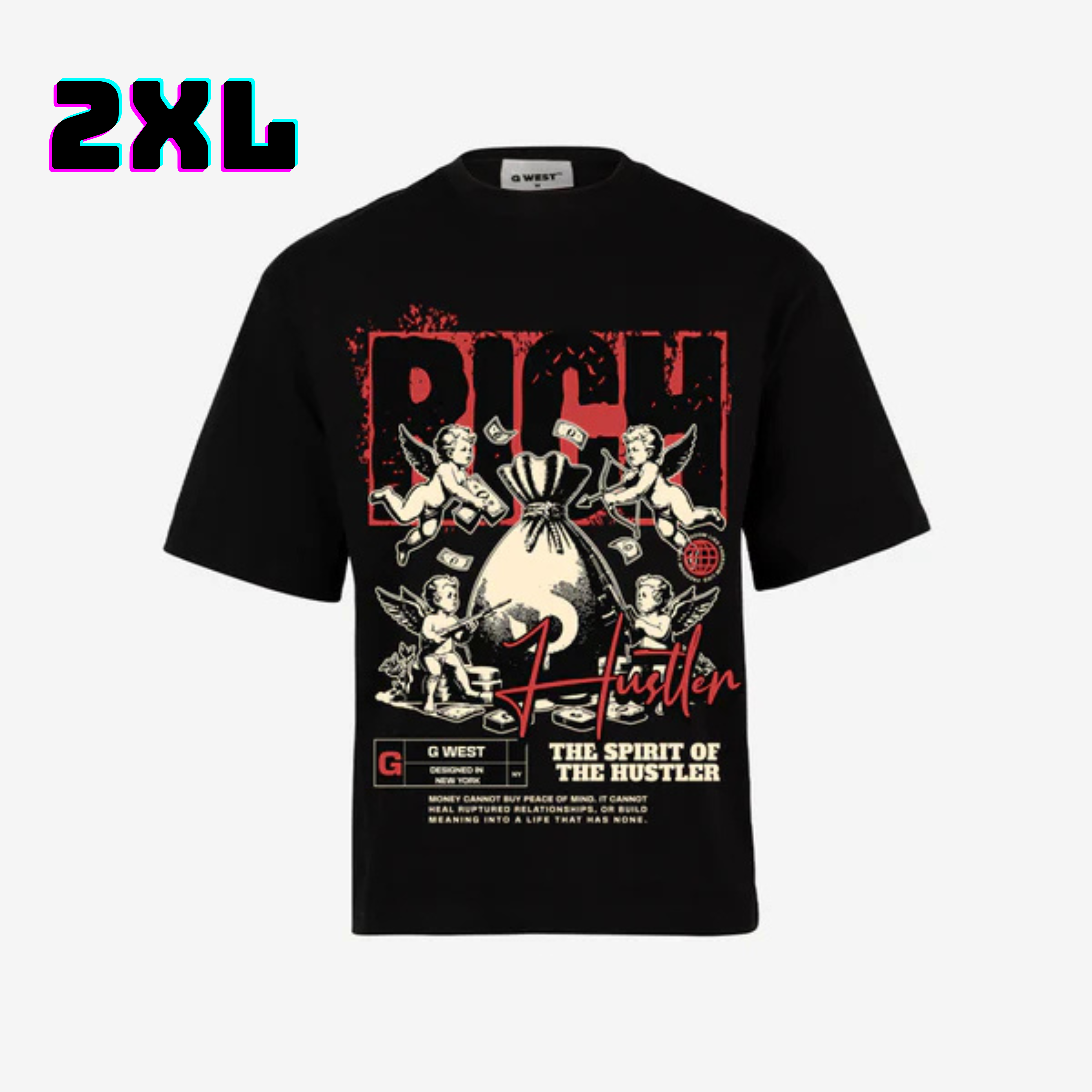 ๐ G WEST Wholesale T-Shirt Box โ 20 Oversized Tees (Mโ5XL) GWESTTEES-1017