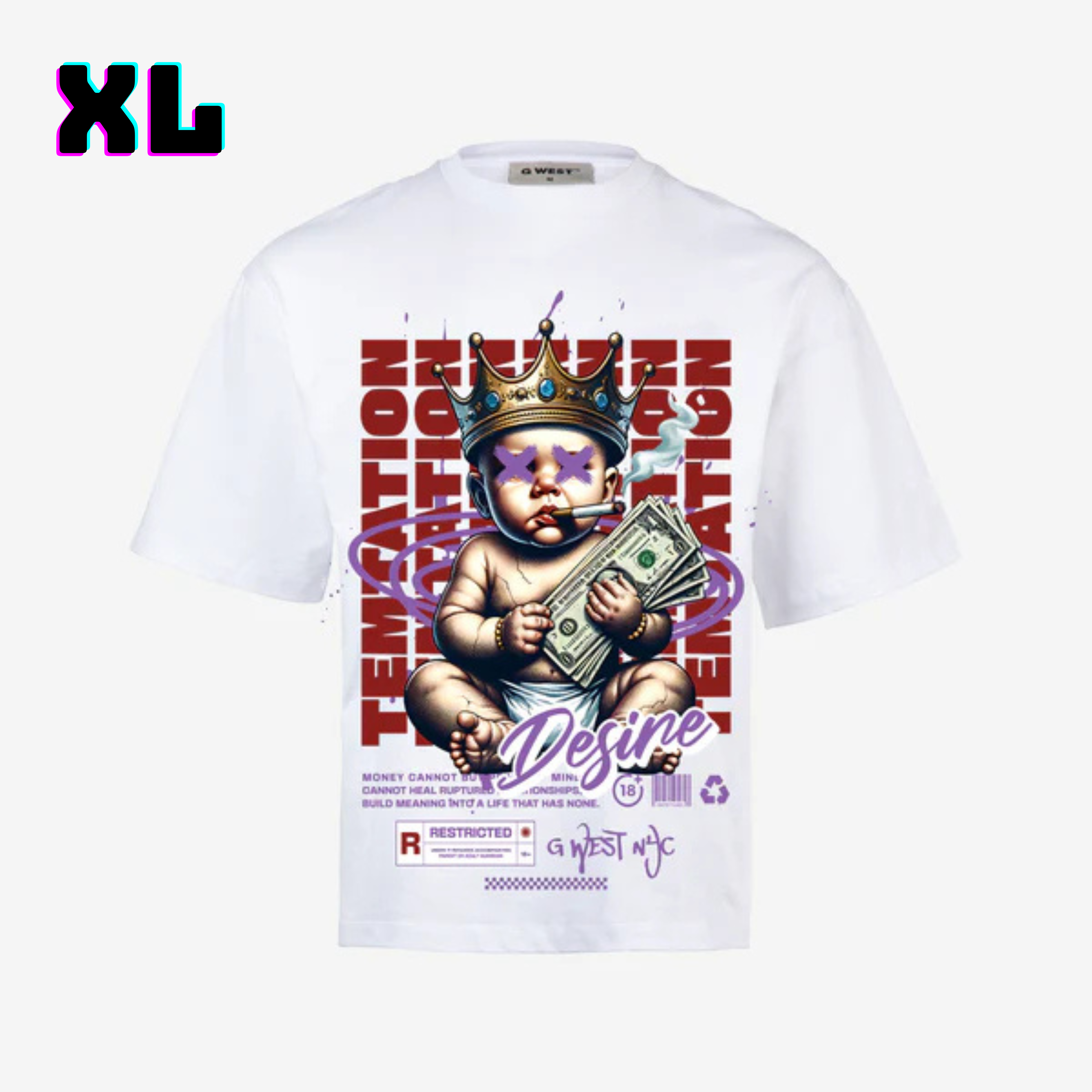 ๐ G WEST Wholesale T-Shirt Box โ 20 Oversized Tees (Mโ5XL) GWESTTEES-1003