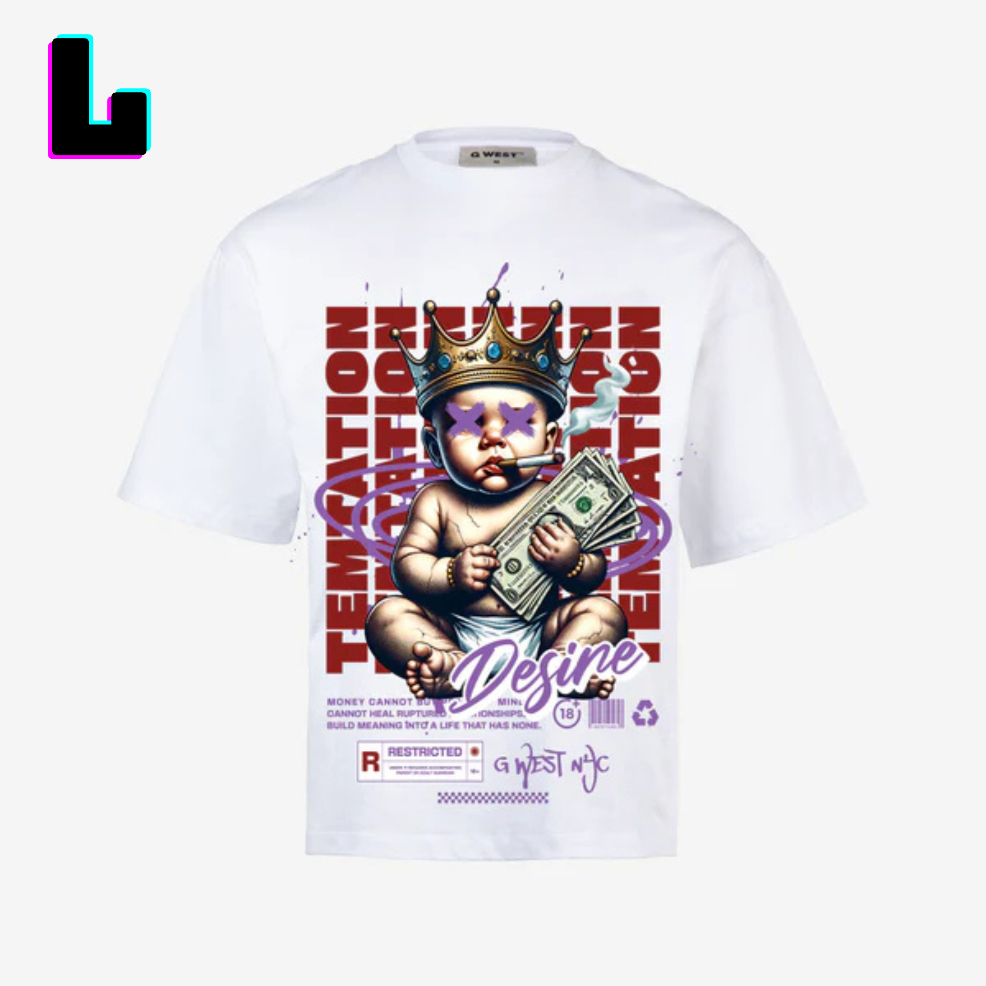 ๐ G WEST Wholesale T-Shirt Box โ 20 Oversized Tees (Mโ5XL) GWESTTEES-1010