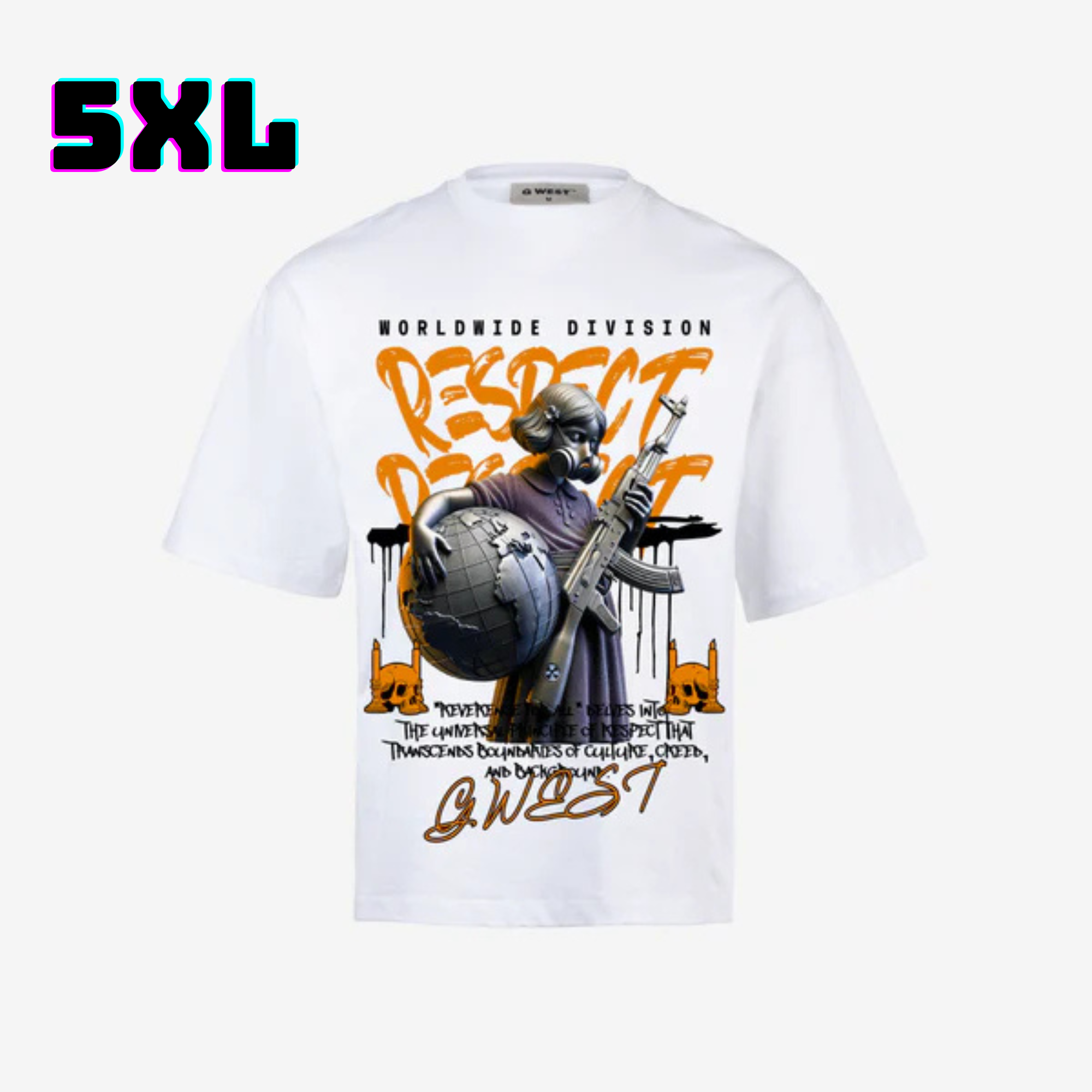 ๐ G WEST Wholesale T-Shirt Box โ 20 Oversized Tees (Mโ5XL) GWESTTEES-1005