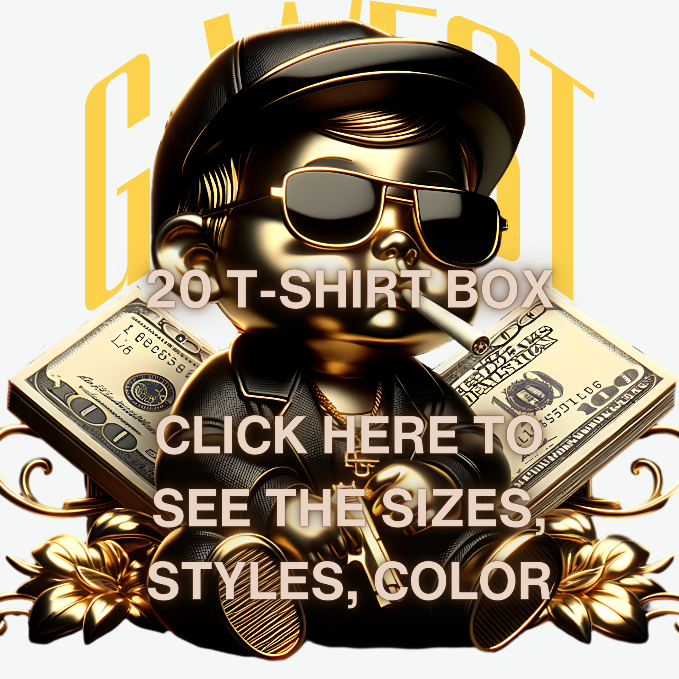 π G WEST Wholesale T-Shirt Box β 20 Oversized Tees (Mβ5XL) GWESTTEES-1019