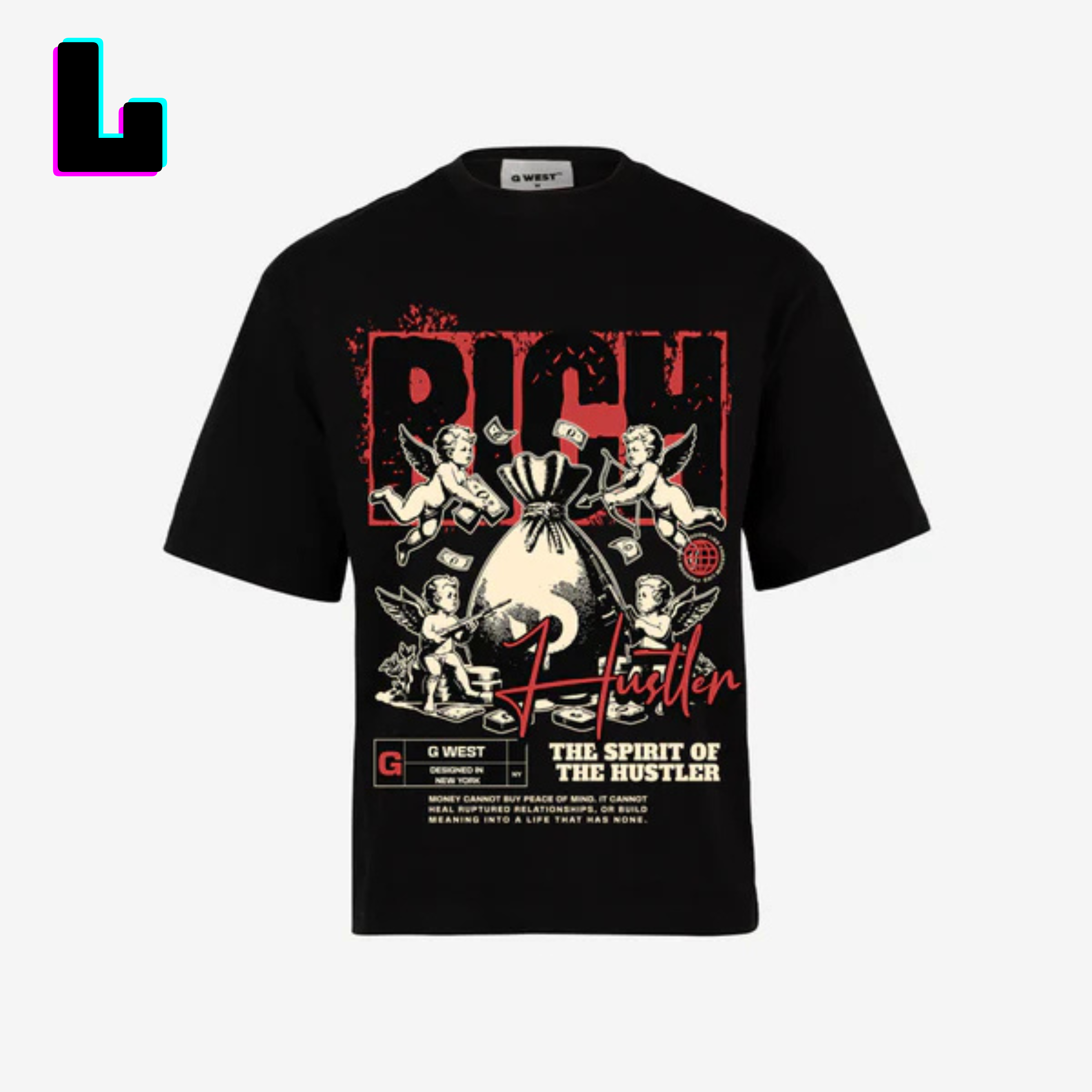 ๐ G WEST Wholesale T-Shirt Box โ 20 Oversized Tees (Mโ5XL) GWESTTEES-1012