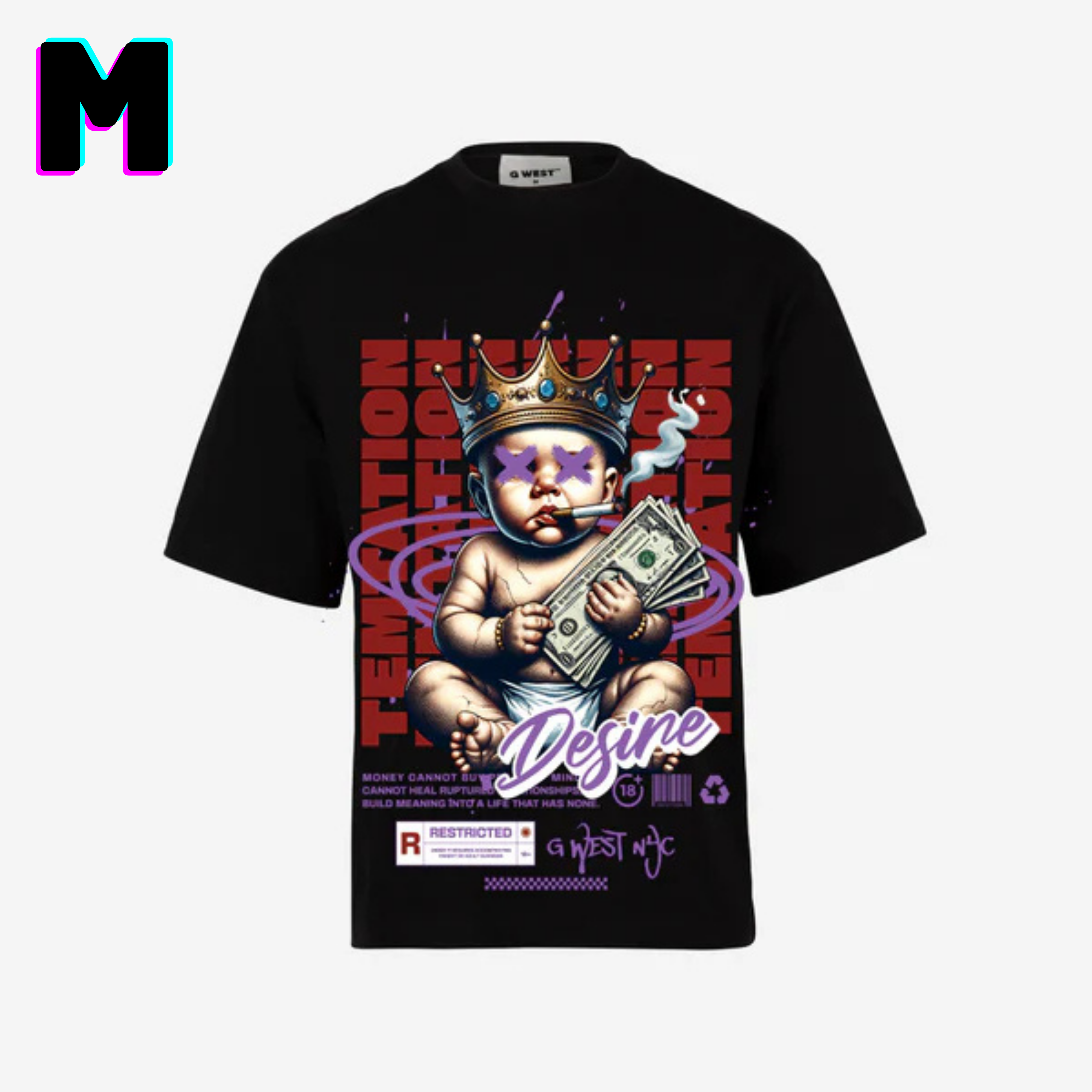 ๐ G WEST Wholesale T-Shirt Box โ 20 Oversized Tees (Mโ5XL) GWESTTEES-1017