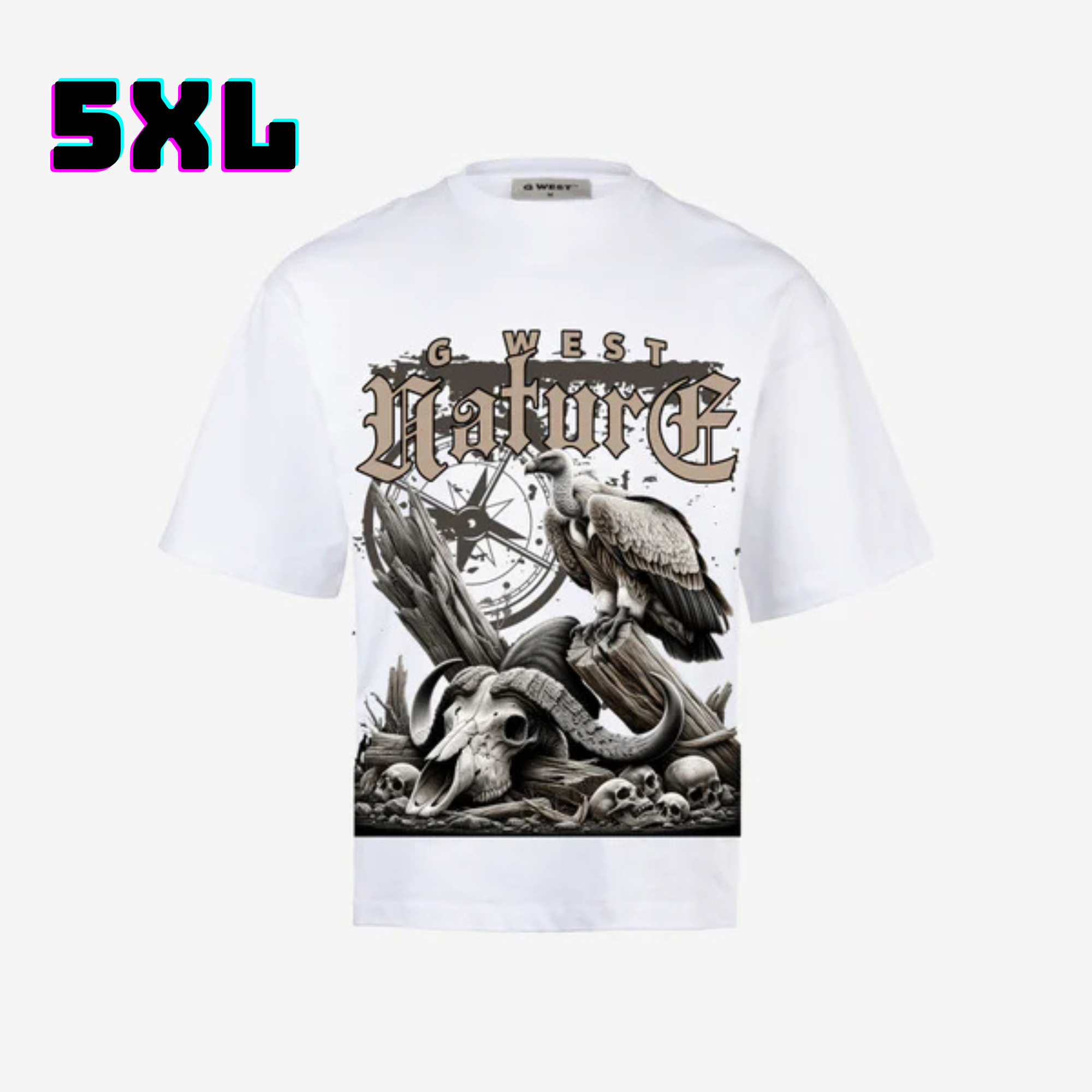 👕 G WEST Wholesale T-Shirt Box – 20 Oversized Tees (M–5XL) GWESTTEES-1004